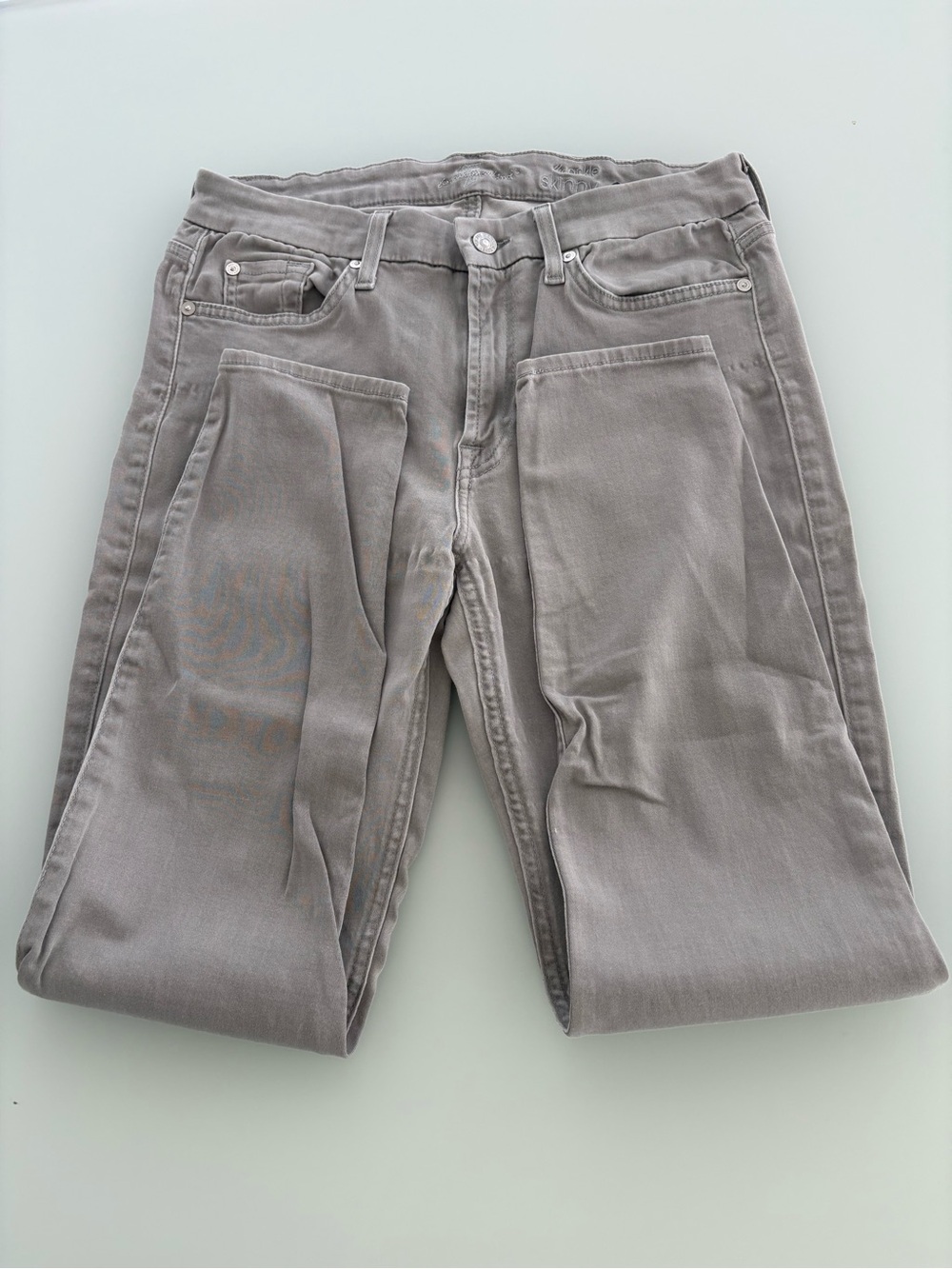 7 For All Mankind Women's Skinny Jeans - Light Gray